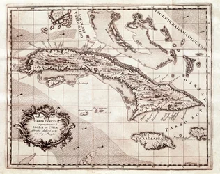 As ilhas das Grandes Antilhas (mapa