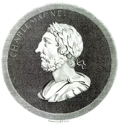 Retrato de Carlos Magno, de &39;A História do Declínio e Queda do Império Romano&39;, Vol. 4, pág. 121, de Edward Gibbon, 1808