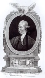 Retrato de Edward Gibbon, de &39;A História do Declínio e Queda do Império Romano&39;, Vol. I, de Edward Gibbon, 1808