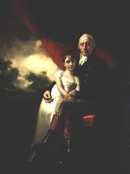 John Stirling de Kippendavie e sua filha, Jane (óleo sobre tela)