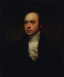 Retrato de Sir Francis Chantrey, em uma jaqueta escura e gravata branca