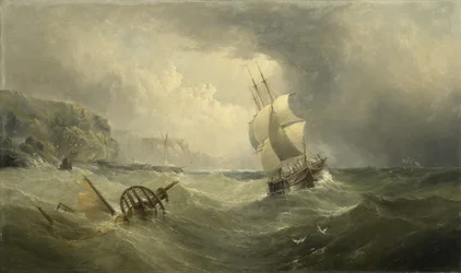 Expedição ao largo da costa em um mar tempestuoso, 1874