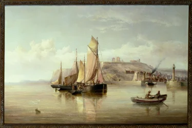 A entrada para o porto de Whitby