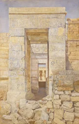 Entrada leste, Sala de Tibério, Templo de Ísis, Philae, 1905.