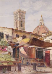 Perto do Duomo, Florença, 1878 (wc no papel)