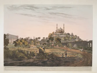 Uma vista em Lucknow, Índia 1809