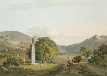 O Obelisco em Axum, gravado por Daniel Havell (1785-1826) 1809 (aquatint)