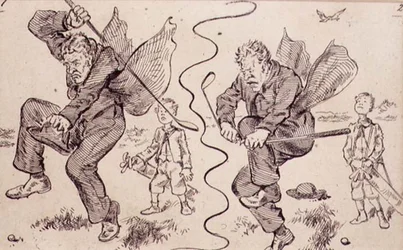 Frustração no Campo de Golfe, ilustração da revista 