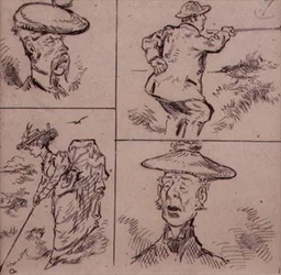 Golfistas, ilustração da revista 