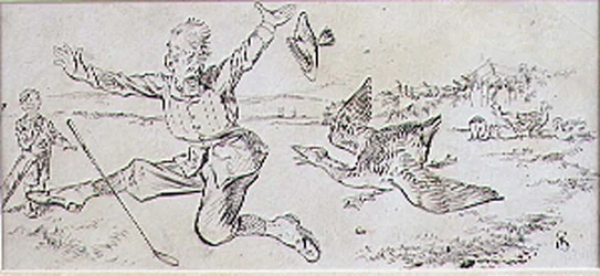 The Attacked Golfer, ilustração da revista 