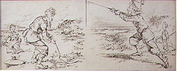 The Golfer Disturbed by a Windy Blast, ilustração da revista 