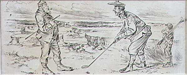 The Hesitant Golfer, ilustração da revista 