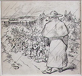 The School Boy Golfers in the Rain, ilustração da revista 