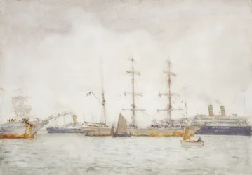 Navios no porto, c.1919
