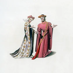 Vestido da corte, século XIV, 1843.