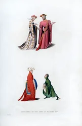 Vestido da corte, século XIV, 1843.