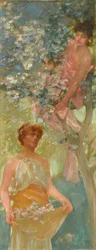 Entre as Flores, meados da década de 1880 (óleo sobre tela)