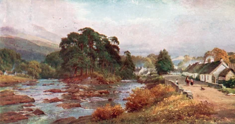 Killin, Perthshire (litografia a cores)