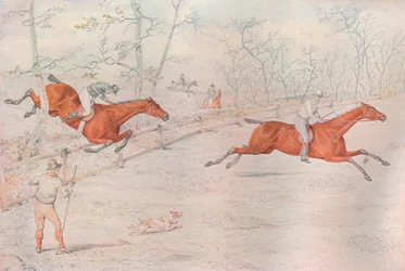 Uma corrida de obstáculos: Cobrindo uma cerca forte de boi. Abaixo de cem !, 1927