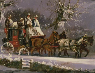 Londres para Dover treinador na neve