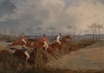 Cenas de um Steeplechase: Outro Hedge, ca. 1845.