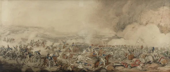 A Batalha de Waterloo, 18 de junho de 1815 (lápis e wc no papel)