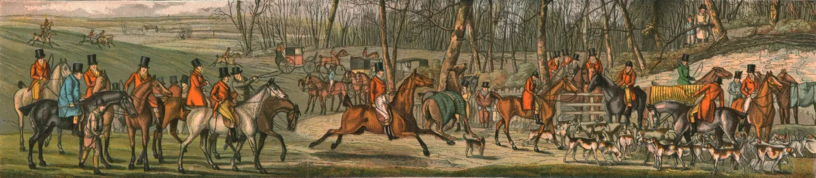 A caça - a reunião, 1820, 1890.
