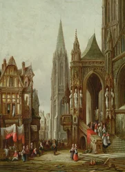 Procissão Eclesiástica Entrando em uma Catedral