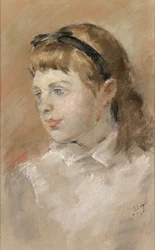 Head of a Girl, c.1920 (pastel sobre papel)