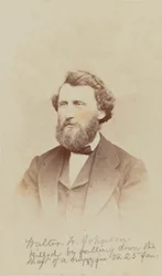 Carte-de-visit retrato de Walter W. Johnson, 1868.