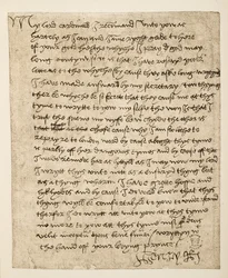 Fac-símile de uma carta de Henrique VIII para o Cardeal Wolsey, datada de julho de 1518, pub. 1902 (collotype)