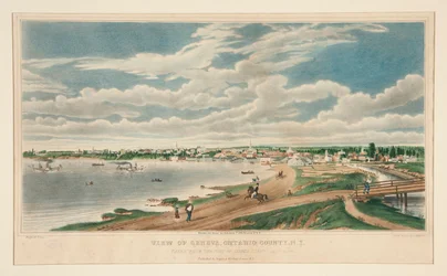 Vista de Genebra, Condado de Ontário, N.Y.