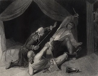 A captura de Lord Edward Fitzgerald por alta traição, gravada por J. Rogers