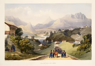 Alza, Rentería e Lezo, de «Esboços de paisagens nas províncias bascas de Espanha, com uma seleção de música nacional», publicado em 1838