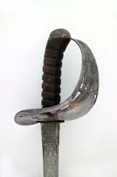 Oficial de artilharia Espada s pertencente ao capitão Tyrwhitt Pulman, artilharia de Bengala, 1859