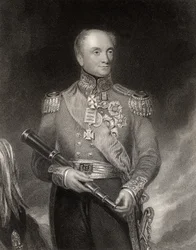 Sir Rowland Hill, gravado por WH Mote, da &39;National Portrait Gallery, Volume IV&39;, publicado em 1820 (lito)