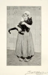 Rapariga com gato