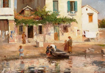 Figuras à beira da água