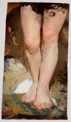 Estudo das pernas (Phryne) para a pintura "Phryne na festa de Poseidon em Eleusis"