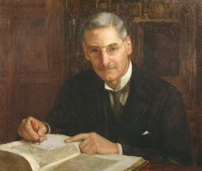 Retrato de Percy Stafford Allen (1869-1933) Presidente do Corpus Christi College, Oxford e Erasmian scholar