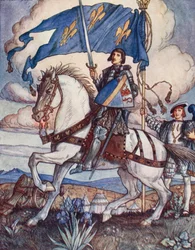 Bayard, ilustração de &39;Bayard: o bom cavaleiro sem medo e sem reprovação&39; por Christopher Hare, pub. 1911