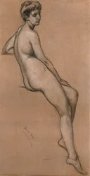 Estudo da linha por Herbert Draper, c1903
