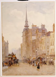 Olhando para baixo da Colina Ludgate da Escadaria de São Paulo, 1900