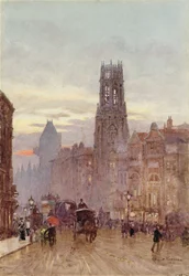 Vista, baixo, londres, rua