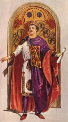 O Imperador Justiniano - Século VI, AD, 1924.