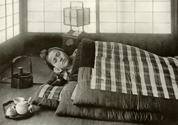 Hora de dormir no Japão, 1910.