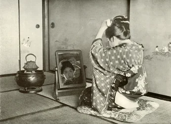 Preparando-se para o dia, 1910.