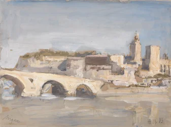 Avinhão: ponte sobre um rio
