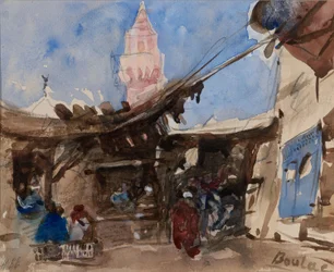 O mercado em Boulac, perto do Cairo