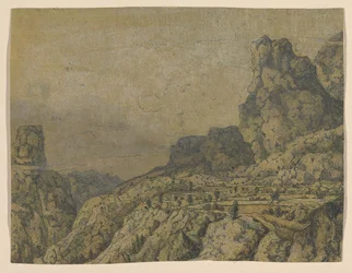 Vale da montanha com um planalto, ca. 1625-30.
